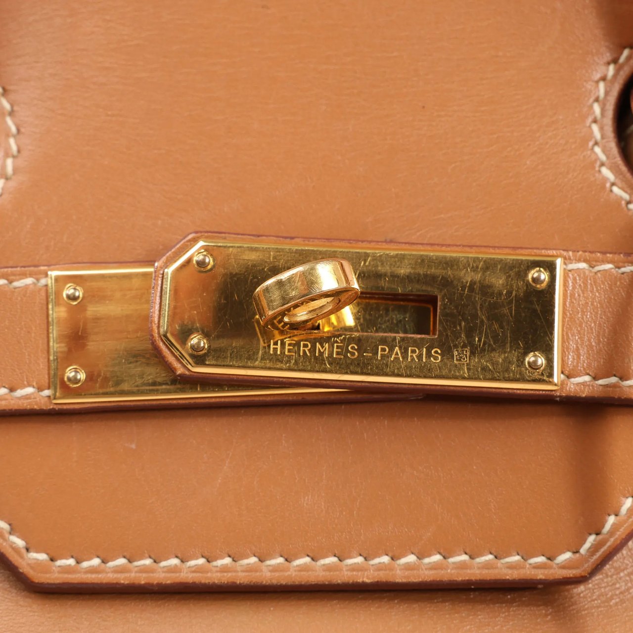 Hermès HERMES Haut A Courroies 32 Vache Handbag in Brown ○Y:1995 Bruin