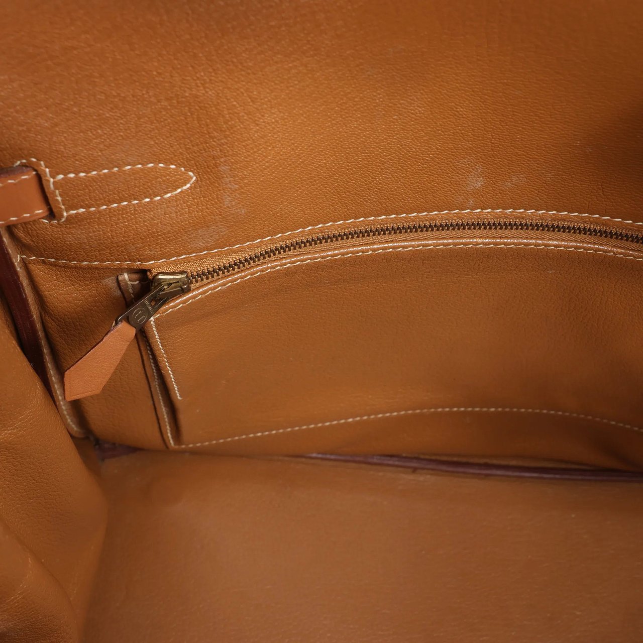 Hermès HERMES Haut A Courroies 32 Vache Handbag in Brown ○Y:1995 Bruin