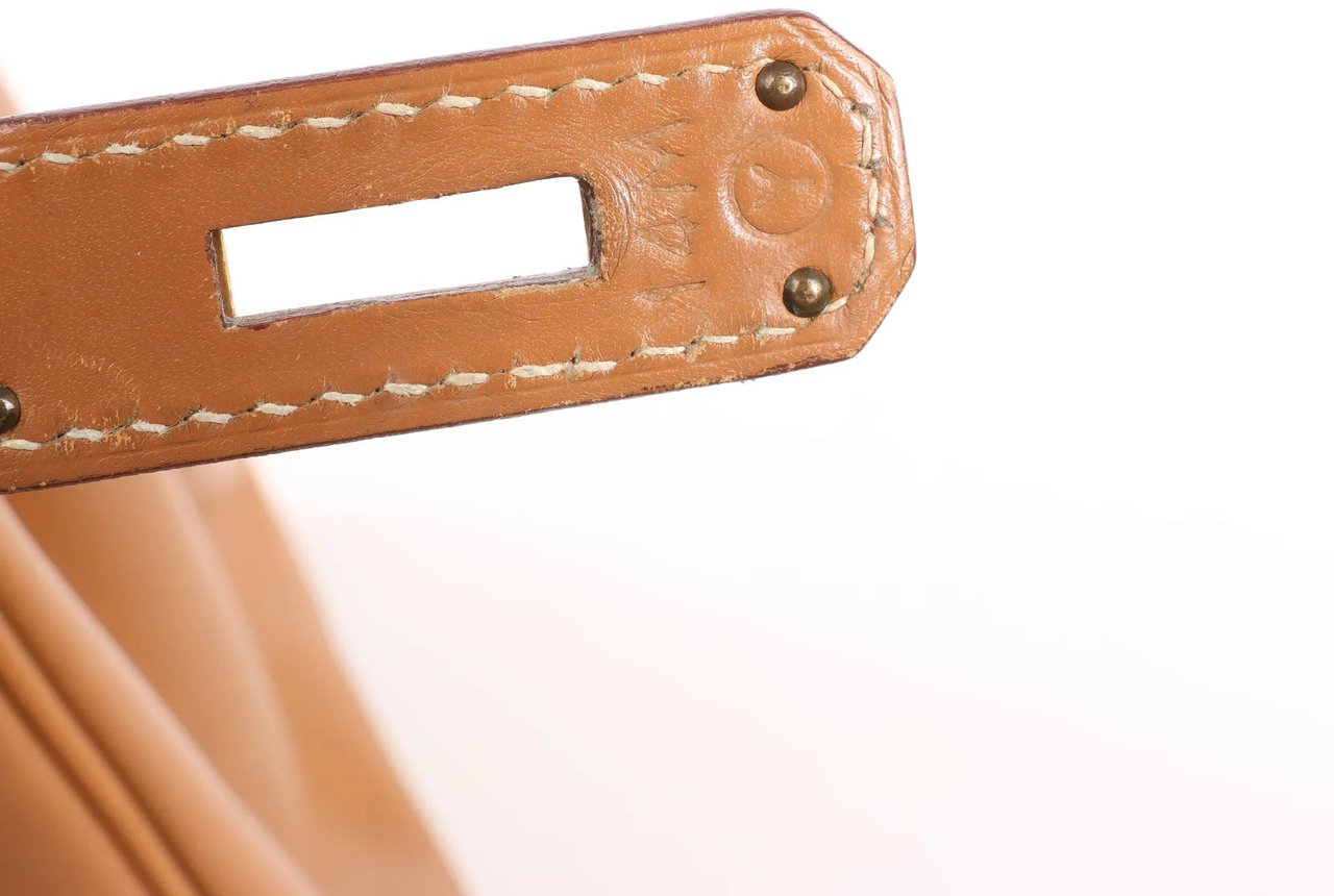 Hermès HERMES Haut A Courroies 32 Vache Handbag in Brown ○Y:1995 Bruin