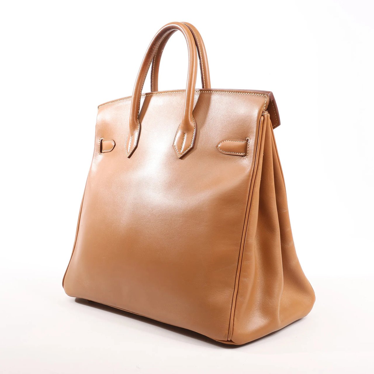 Hermès HERMES Haut A Courroies 32 Vache Handbag in Brown ○Y:1995 Bruin