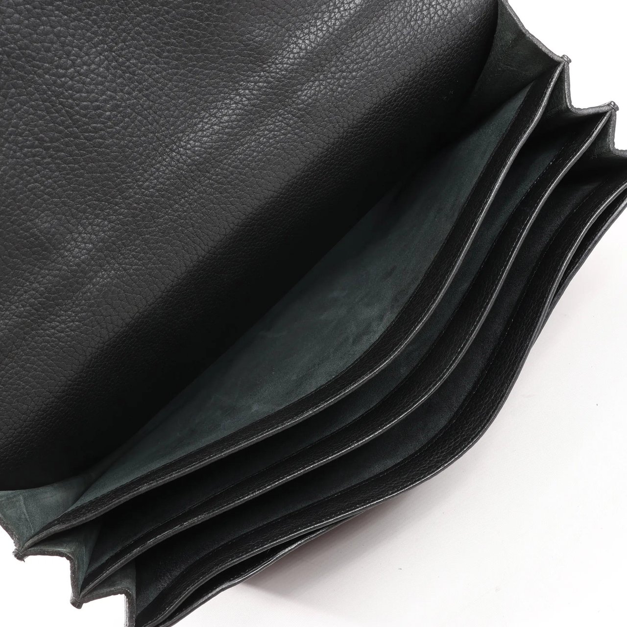 Hermès HERMÈS Sac à Depeche 38 Ardennes Leather Handbag in Black ○V:1992 Zwart