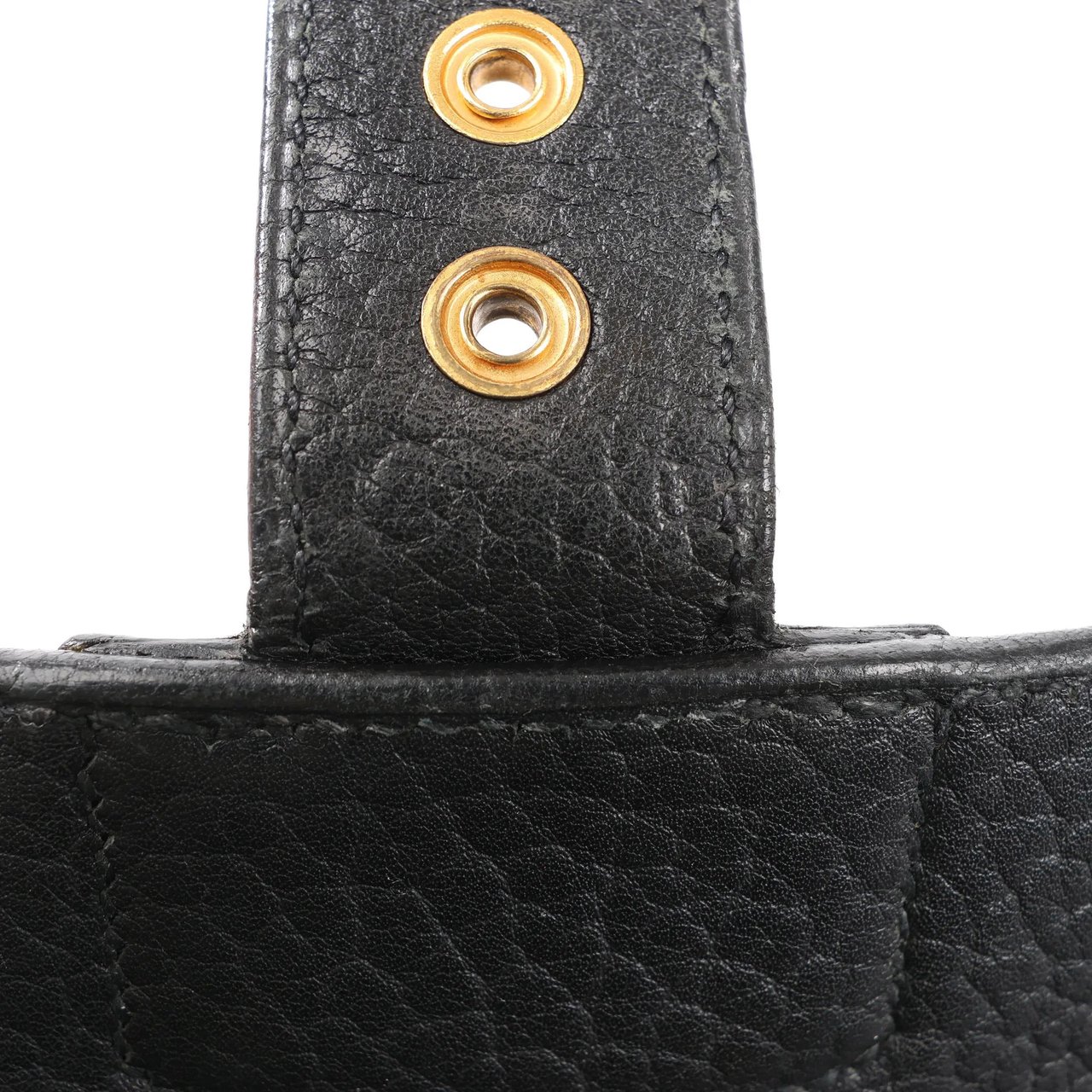 Hermès HERMÈS Sac à Depeche 38 Ardennes Leather Handbag in Black ○V:1992 Zwart