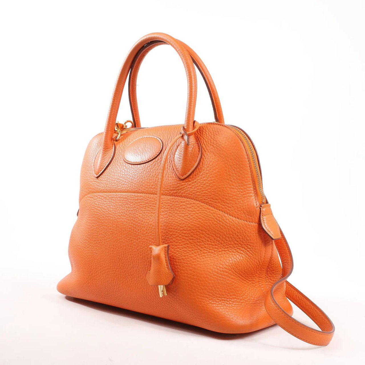 Hermès HERMES Bolide 31 Taurillon Clemence 2Way Handbag in Orange □H: 2004 Oranje