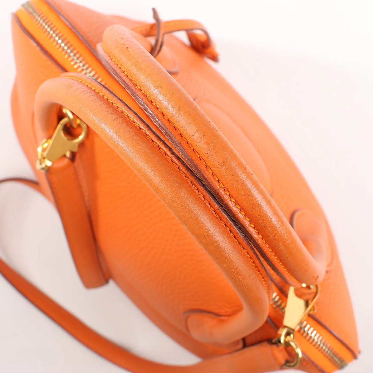 Hermès HERMES Bolide 31 Taurillon Clemence 2Way Handbag in Orange □H: 2004 Oranje