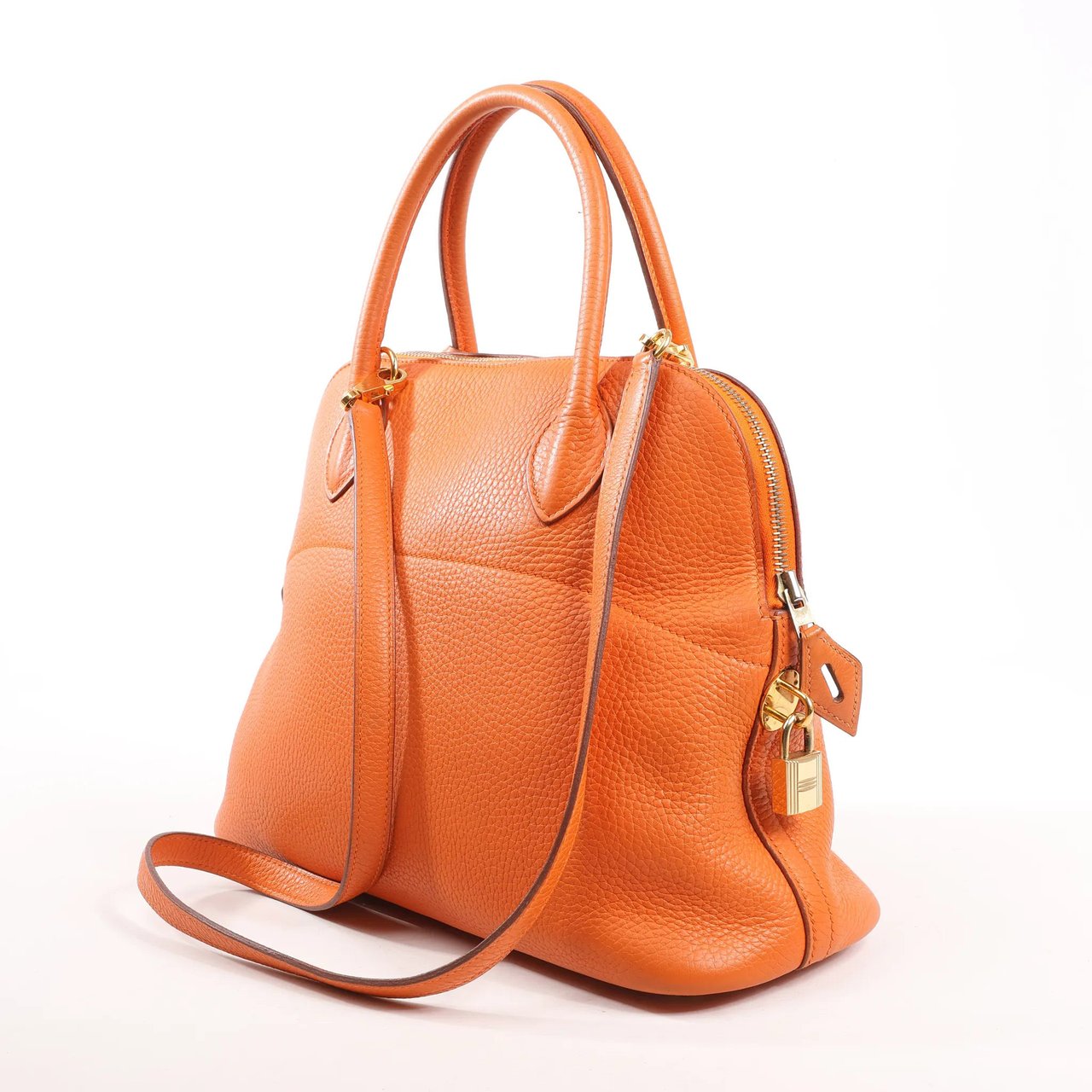 Hermès HERMES Bolide 31 Taurillon Clemence 2Way Handbag in Orange □H: 2004 Oranje