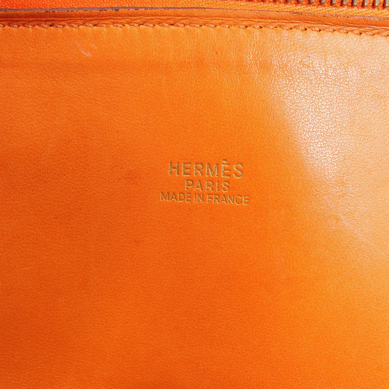Hermès HERMES Bolide 31 Taurillon Clemence 2Way Handbag in Orange □H: 2004 Oranje