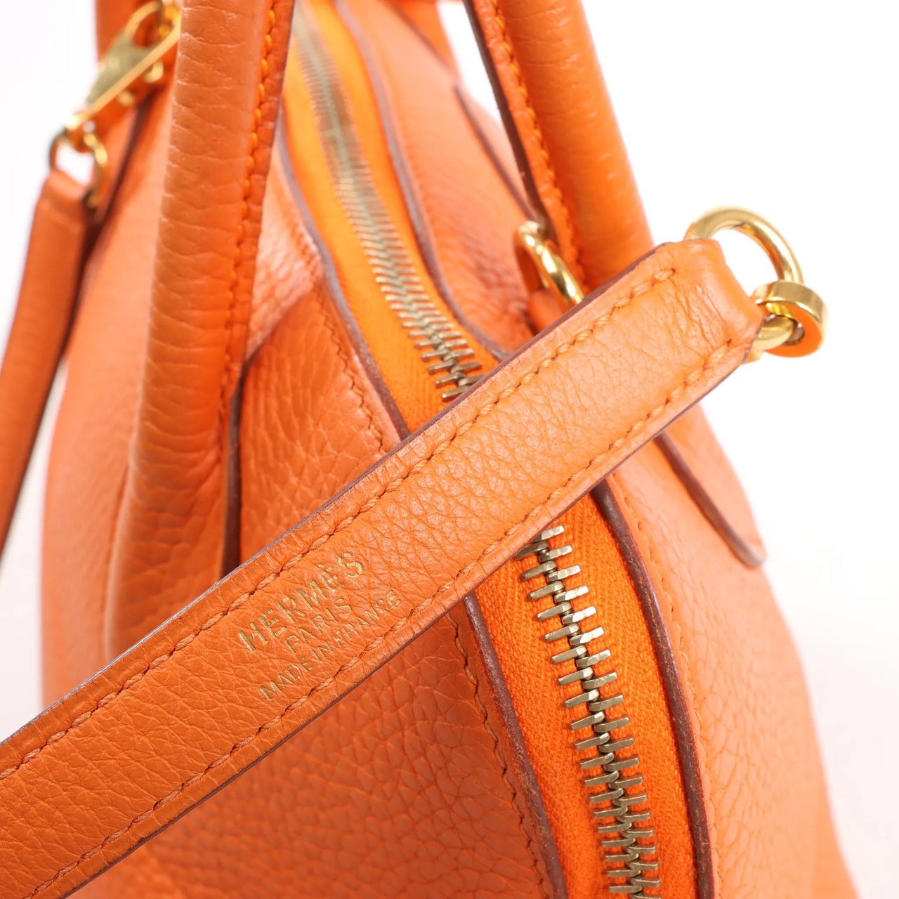 Hermès HERMES Bolide 31 Taurillon Clemence 2Way Handbag in Orange □H: 2004 Oranje