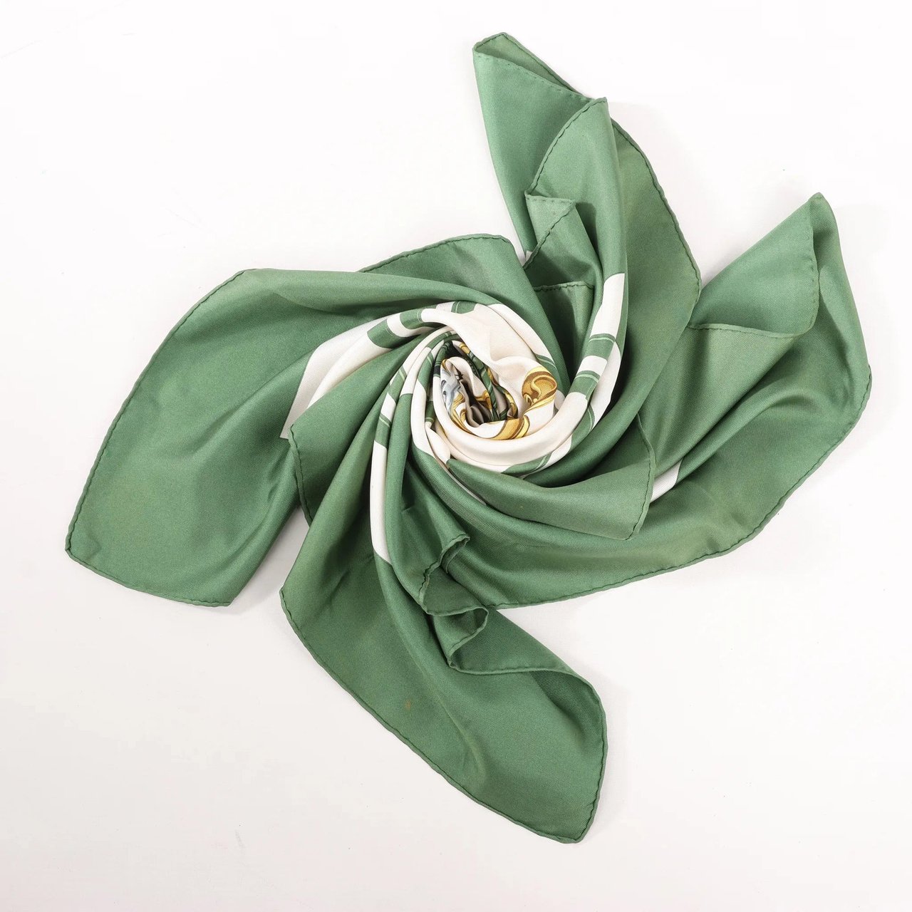 Hermès Hermès Carré 90 "BRIDES de GALA" Silk handkerchief in Green Divers