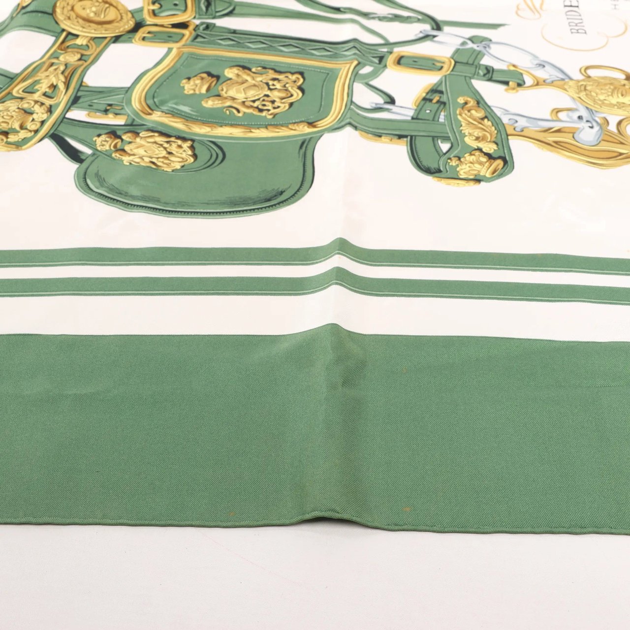 Hermès Hermès Carré 90 "BRIDES de GALA" Silk handkerchief in Green Divers