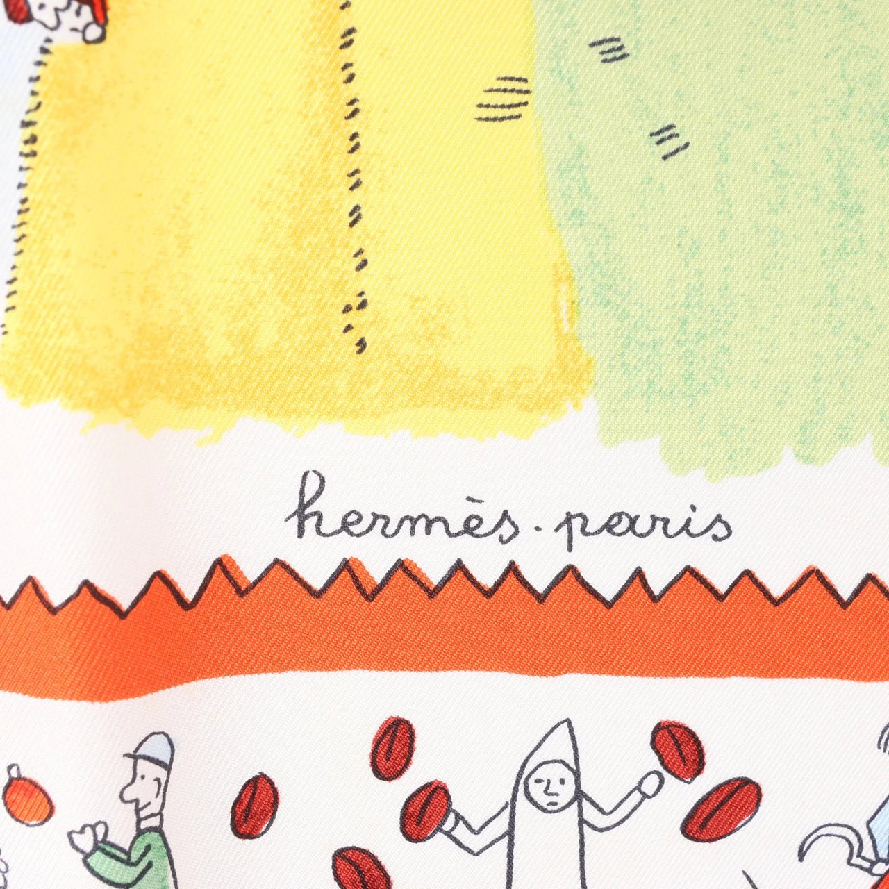 Hermès Hermès Carré 90 "RETOUR A LA TERRE" Silk handkerchief in Light Blue Blauw