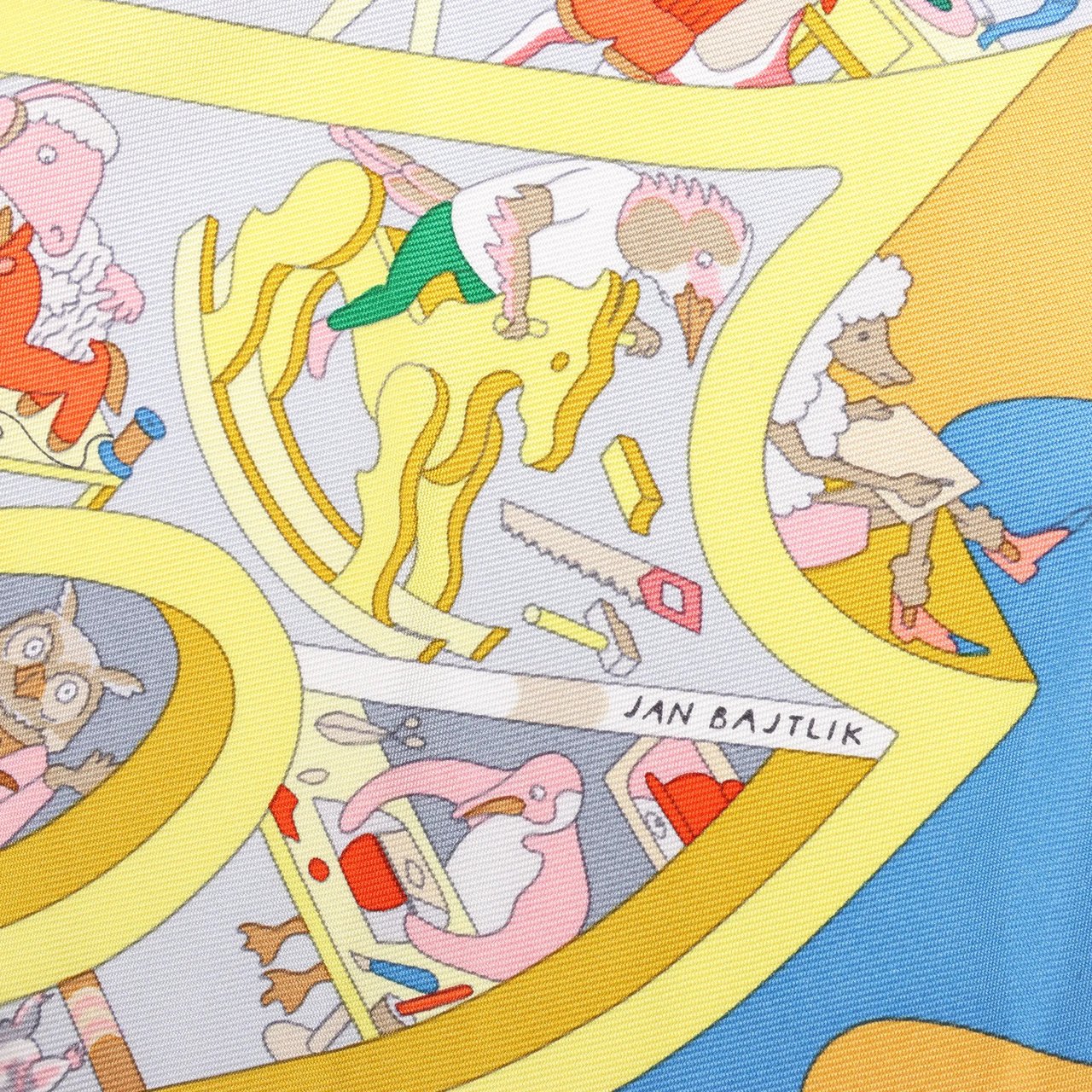 Hermès Hermès Carré 90 "Academia Ipica" Silk handkerchief in Orange Oranje