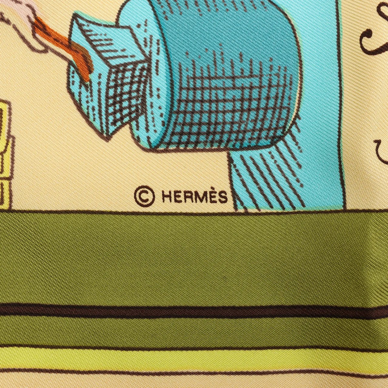 Hermès Hermès Carré 90 "L'ALPHABET DES METIERS" Silk handkerchief in Orange Oranje