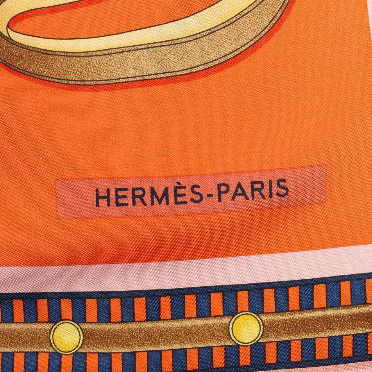 Hermès Hermès Carré 90 "LETTRES EQUESTRES" 100% Silk Scarf in Orange Oranje