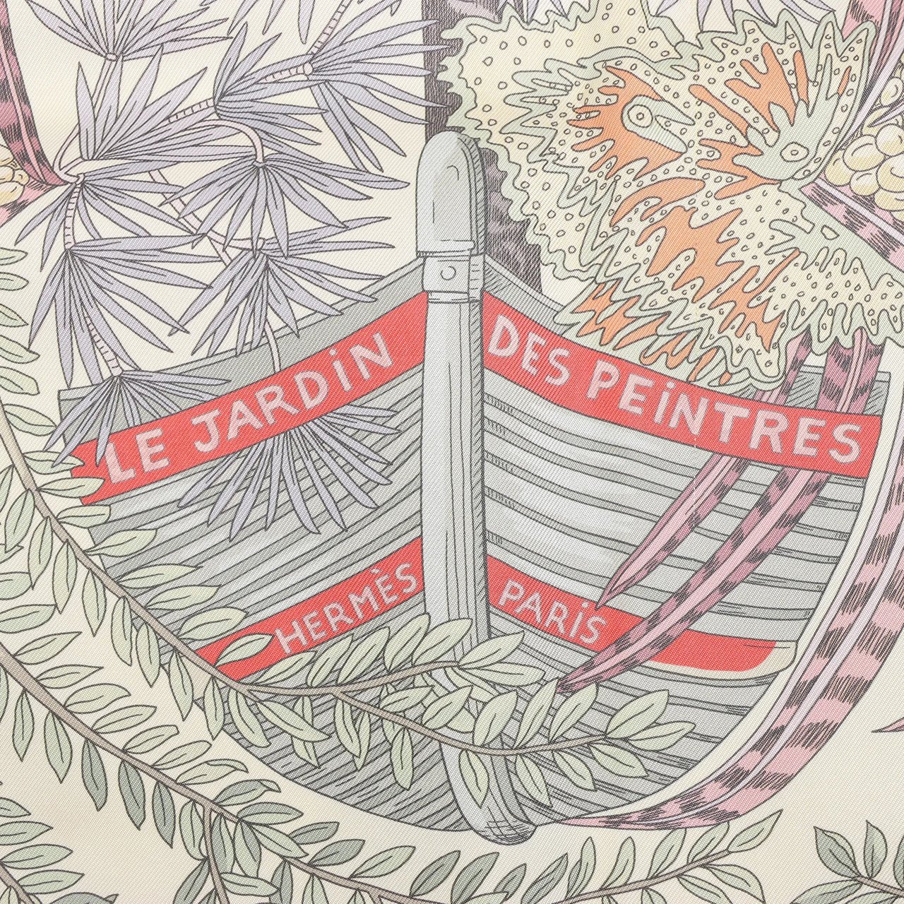 Hermès Hermès Carré Double face 90 "LES JARDIN DES PEINTRES" Silk handkerchief in Multicolor Divers