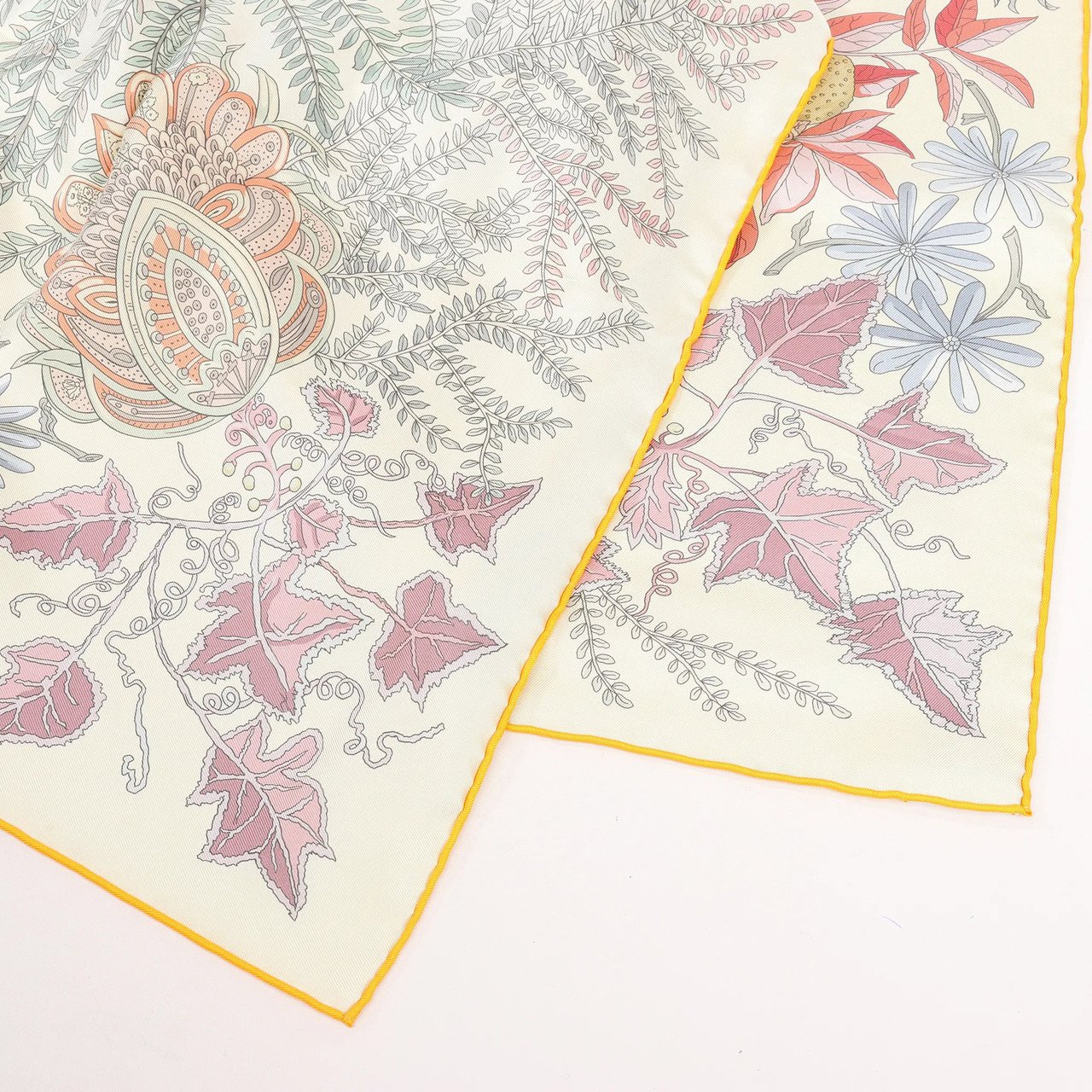 Hermès Hermès Carré Double face 90 "LES JARDIN DES PEINTRES" Silk handkerchief in Multicolor Divers