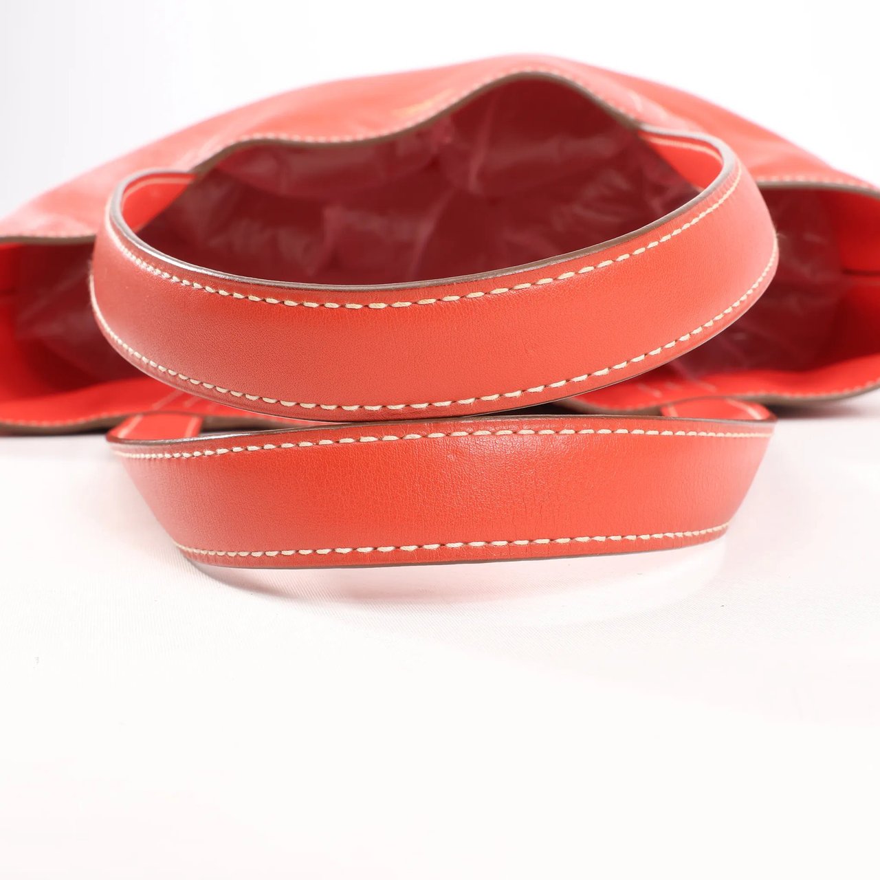 Hermès HERMES Double Sense 28  Veau Swift Shoulder Bag in Sanguine x Rose Jaipur □R: 2014 Rood