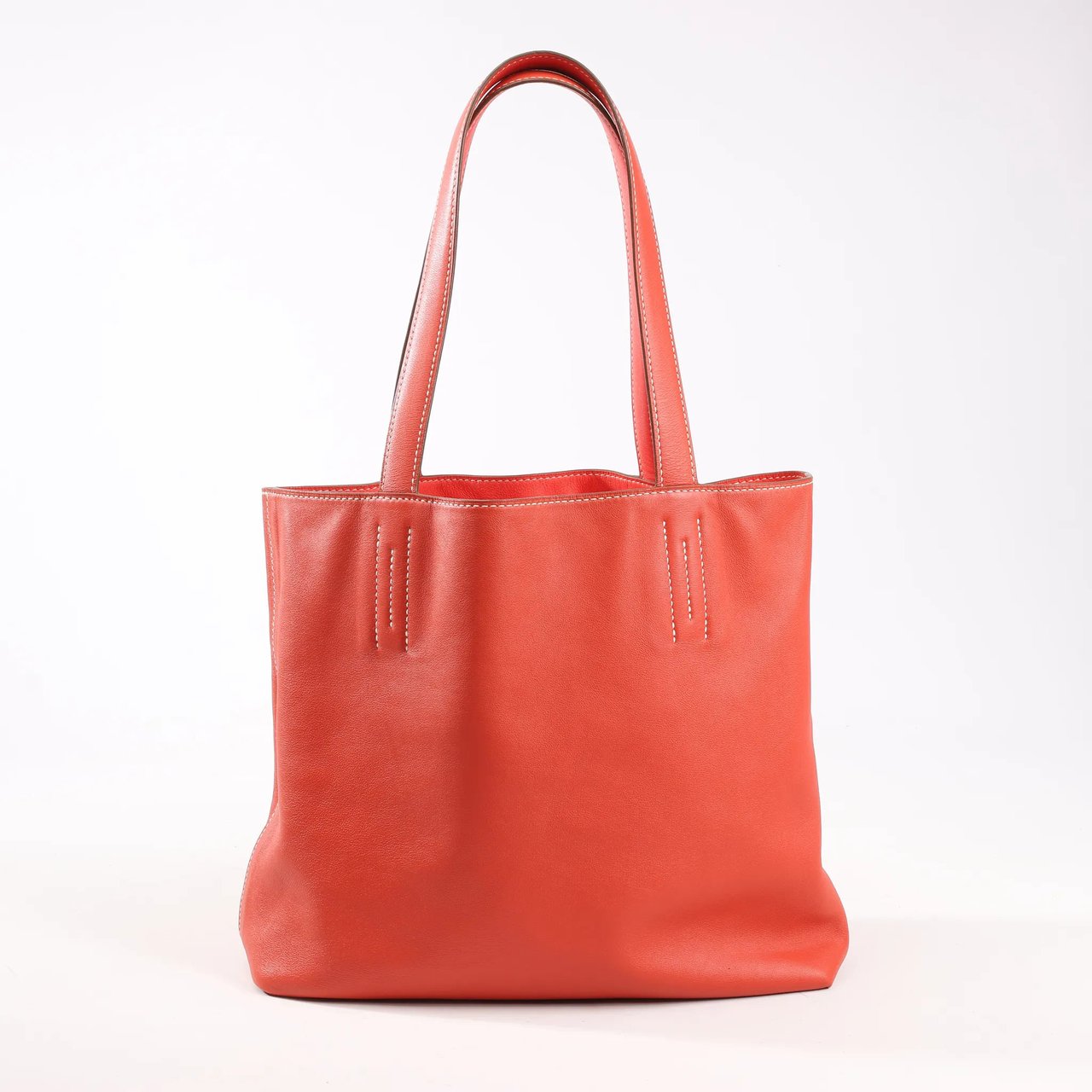 Hermès HERMES Double Sense 28  Veau Swift Shoulder Bag in Sanguine x Rose Jaipur □R: 2014 Rood