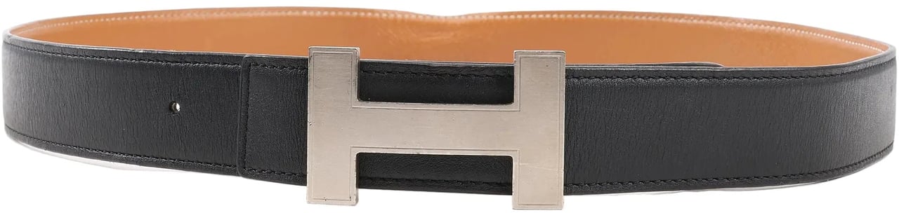 Hermès Hermès H Belt T:2015 Belt 90 Leather in Black Zwart