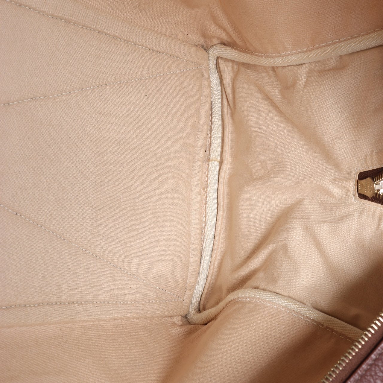 Hermès HERMES Victoria 43 Taurillon x Toile Travel Bag in Brown x Beige Divers