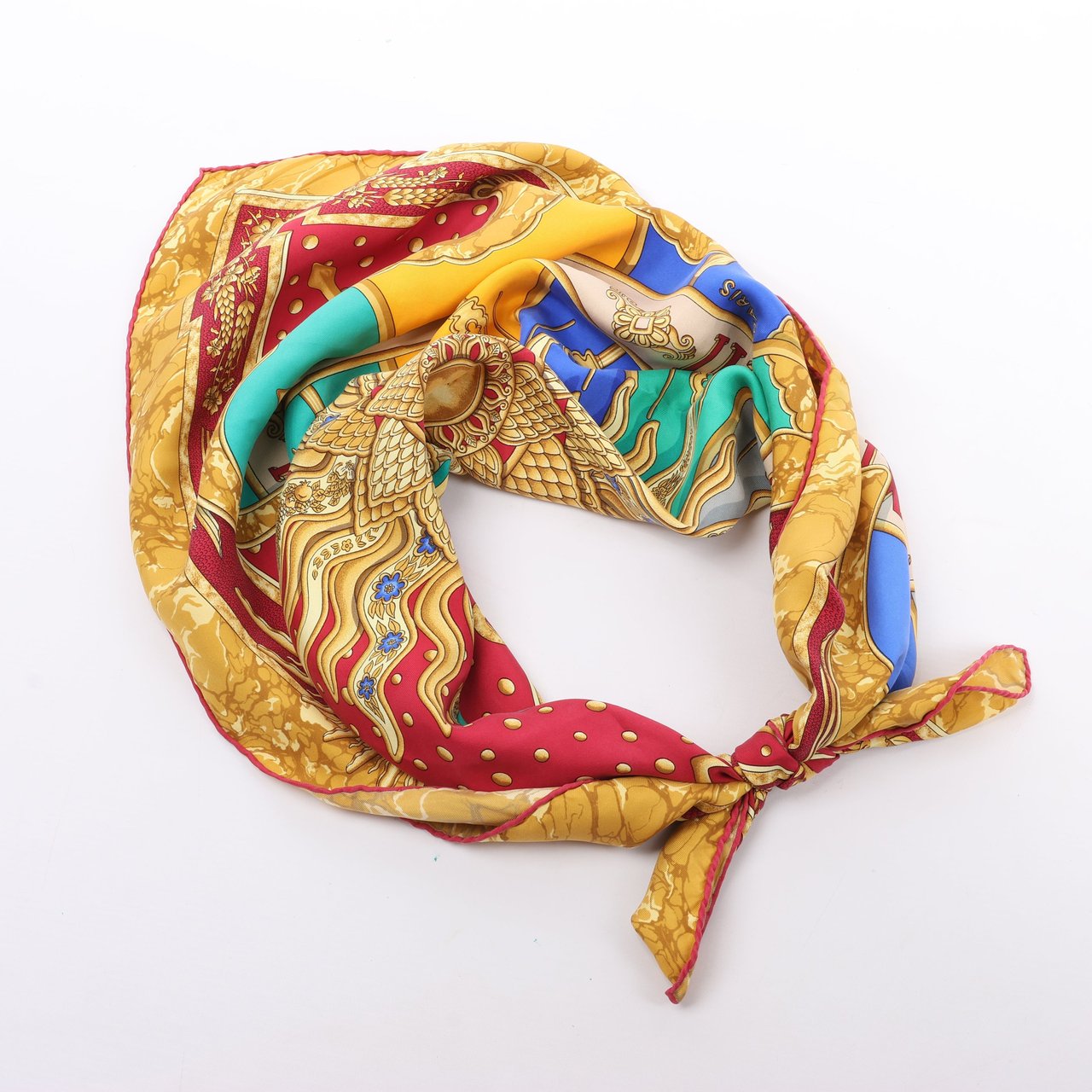 Hermès Hermès Carré 90 "CARPE DIEM" 100% Silk Scarf in Red Rood