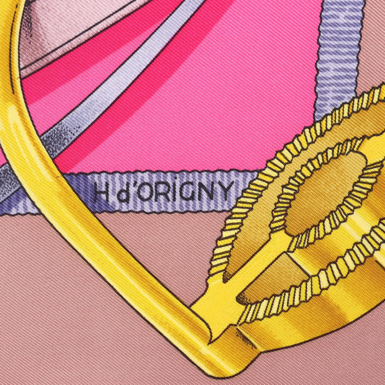 Hermès Hermès Carré 90 "GRAND MANEGE" Silk handkerchief in Pink x Green Roze