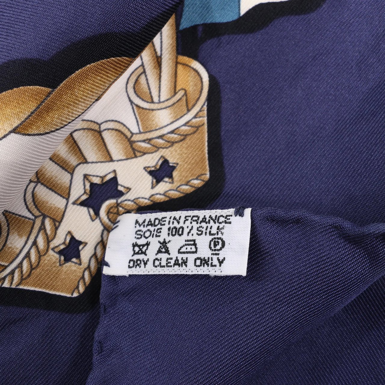 Hermès Hermès Carré 90 "RAILING" Silk handkerchief in Navy Blue Navy