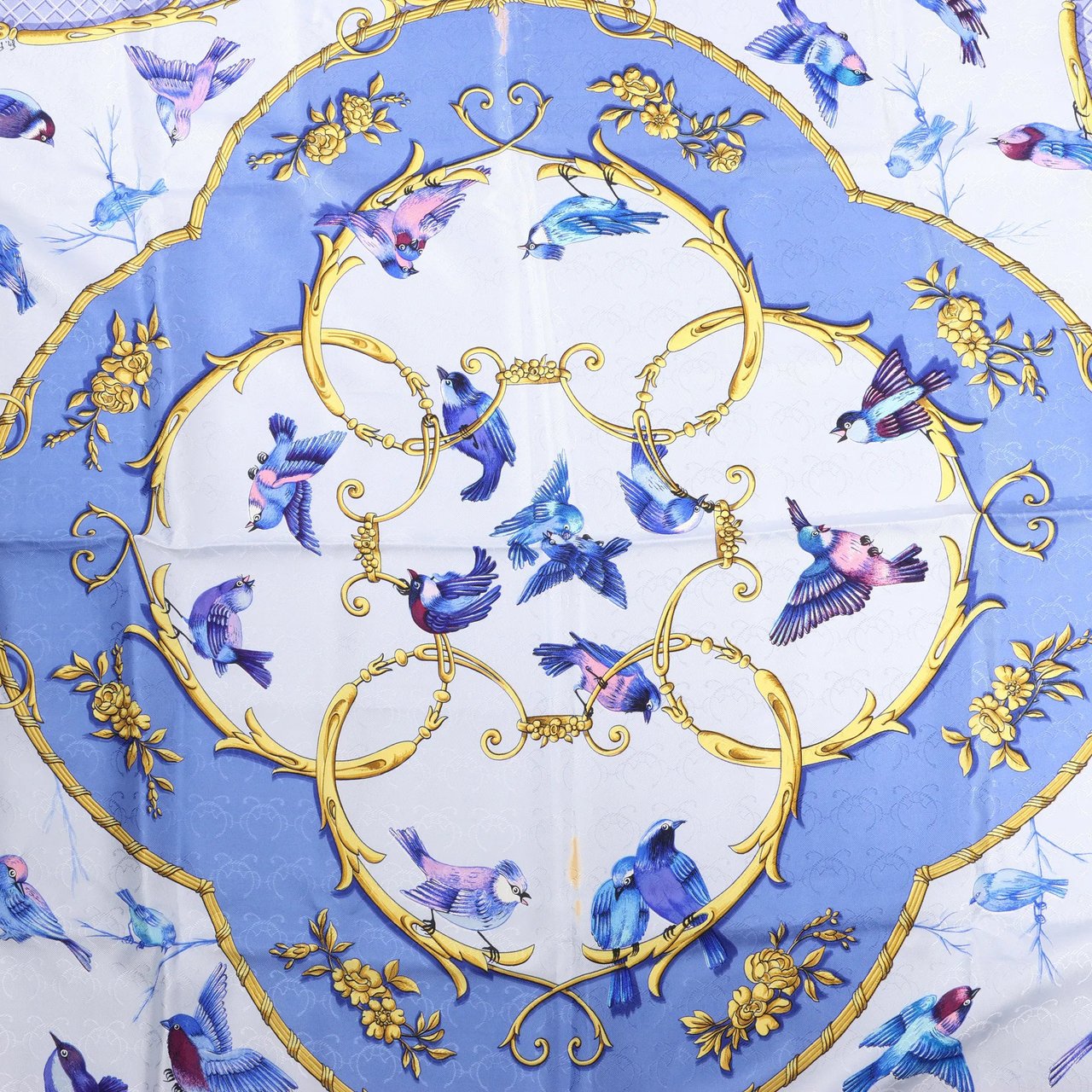 Hermès Hermès Carré 90 "LA CLE des CHAMPS" Silk handkerchief in Blue Blauw