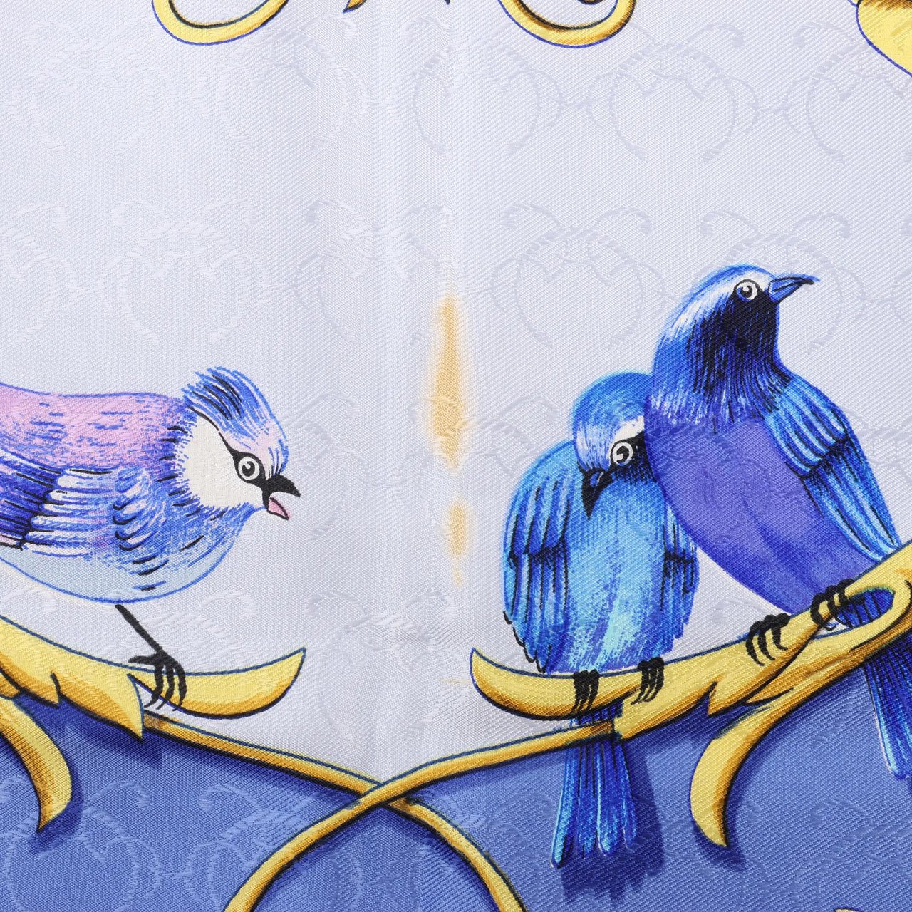 Hermès Hermès Carré 90 "LA CLE des CHAMPS" Silk handkerchief in Blue Blauw