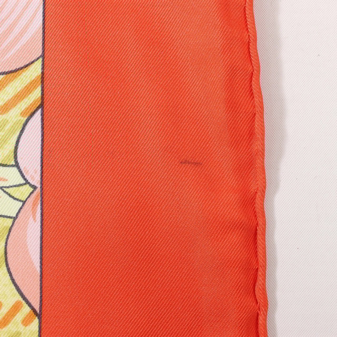 Hermès Hermès Carré 90 "TIBET" Silk handkerchief in Orange Oranje