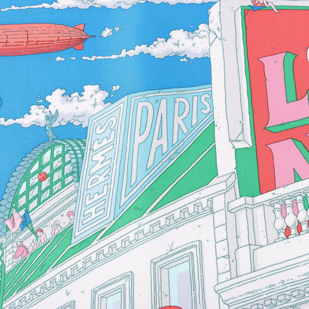 Hermès Hermès Carré 90 "Le Grand Prix du Faubourg" Silk handkerchief in Blue Blauw