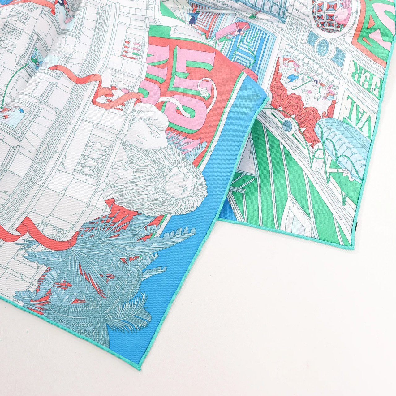 Hermès Hermès Carré 90 "Le Grand Prix du Faubourg" Silk handkerchief in Blue Blauw