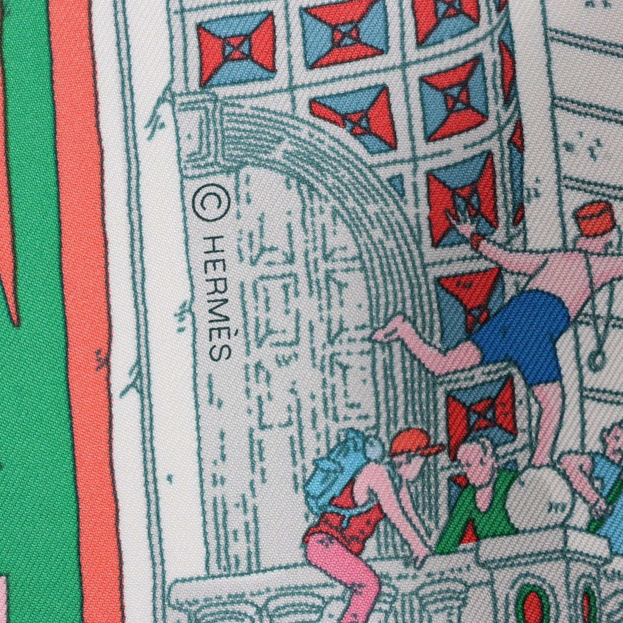 Hermès Hermès Carré 90 "Le Grand Prix du Faubourg" Silk handkerchief in Blue Blauw