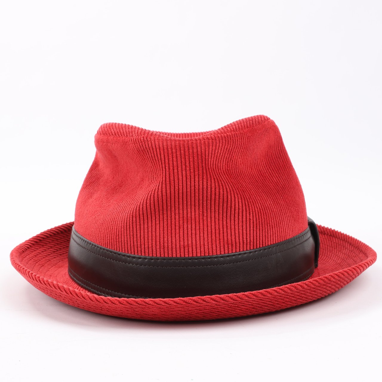 Hermès Hermes Corduroy Fedora Hat in Red Rood