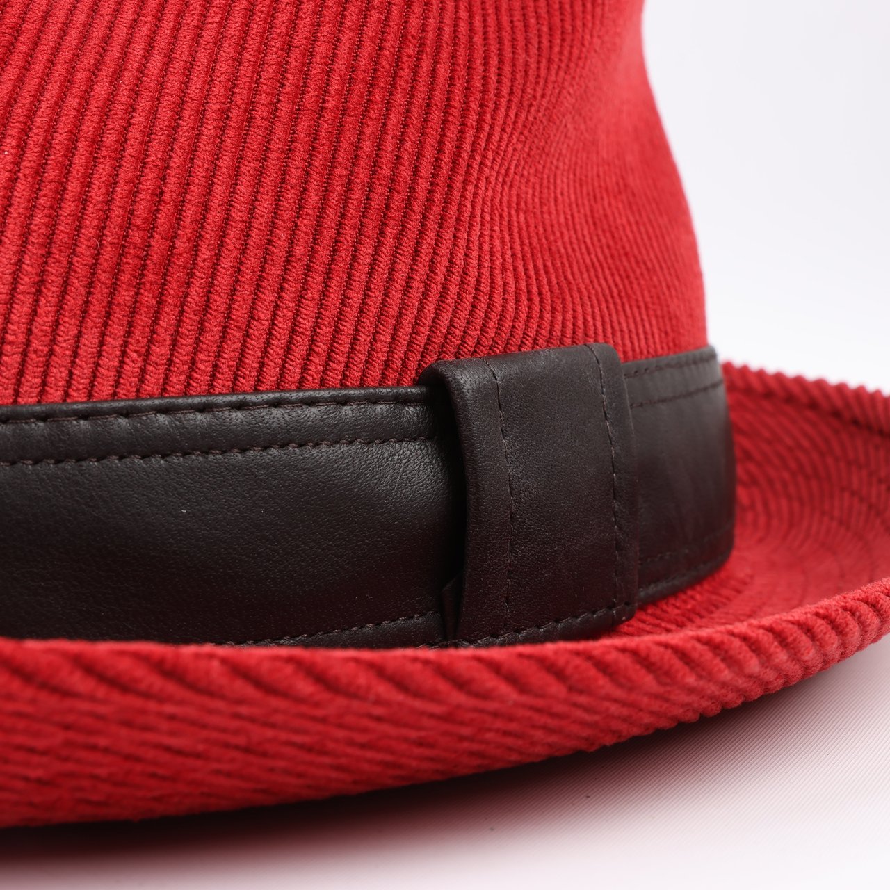 Hermès Hermes Corduroy Fedora Hat in Red Rood