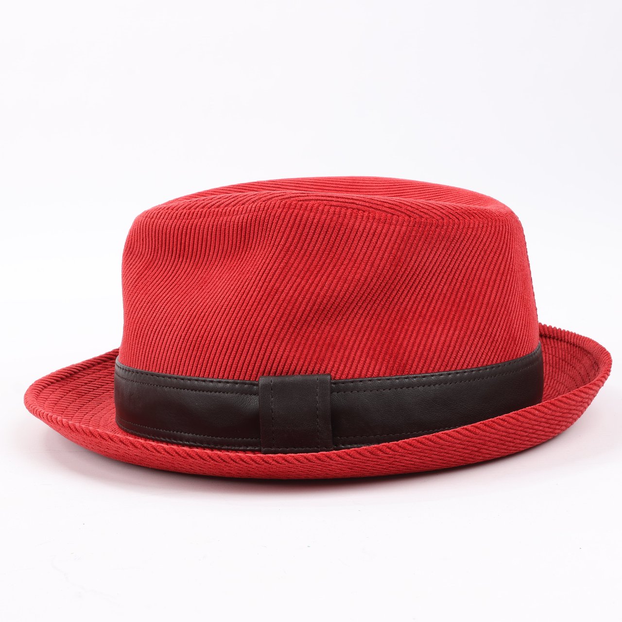 Hermès Hermes Corduroy Fedora Hat in Red Rood