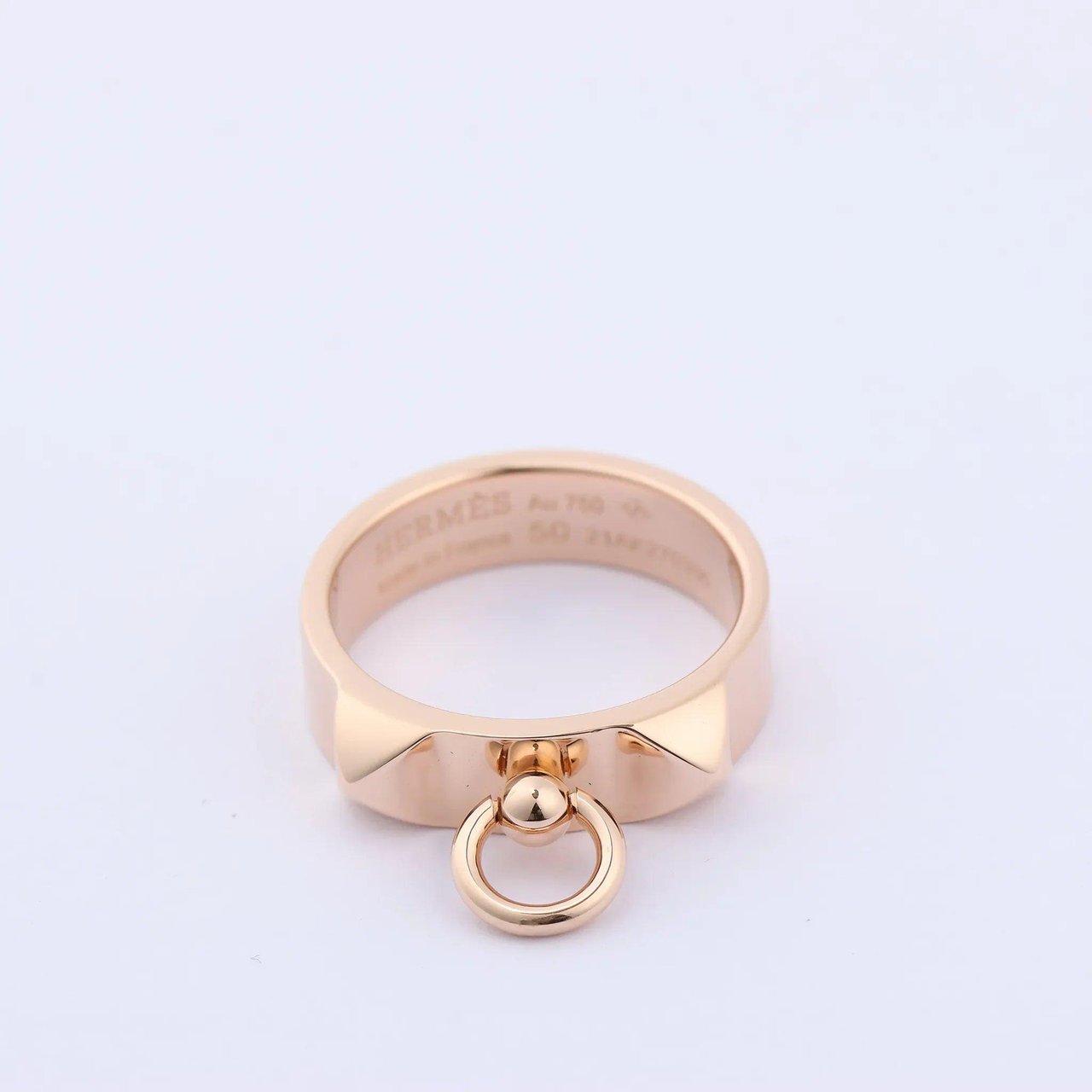 Hermès Hermes Collier de Chien Ring 750(PG) 6.5g 50 21AK270306 Goud