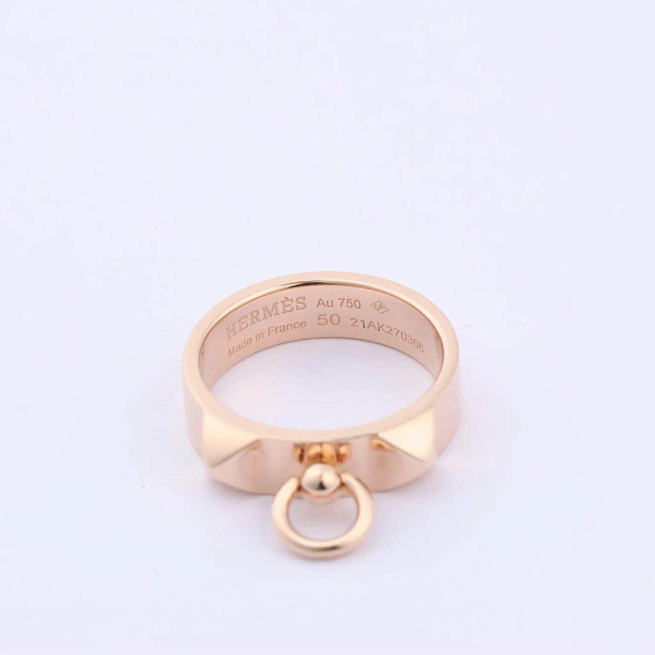 Hermès Hermes Collier de Chien Ring 750(PG) 6.5g 50 21AK270306 Goud