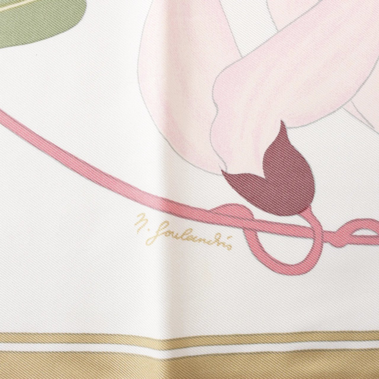 Hermès Hermès Carré 90 "Flora Graeca" Silk handkerchief in Beige Beige