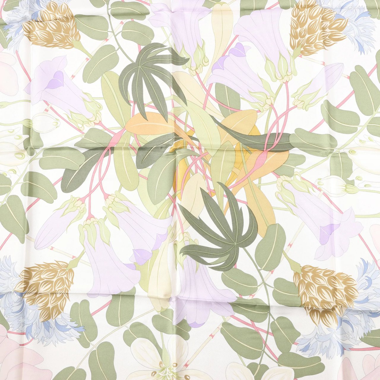 Hermès Hermès Carré 90 "Flora Graeca" Silk handkerchief in Beige Beige