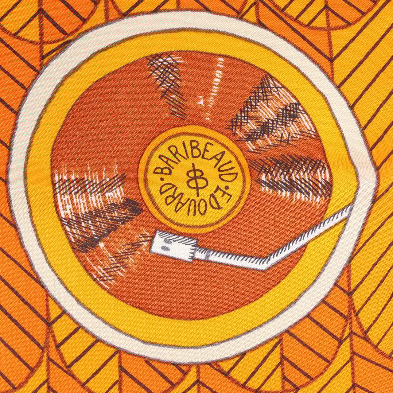 Hermès Hermès Carré 90 "La Danse des Amazones" Silk handkerchief in Orange Oranje