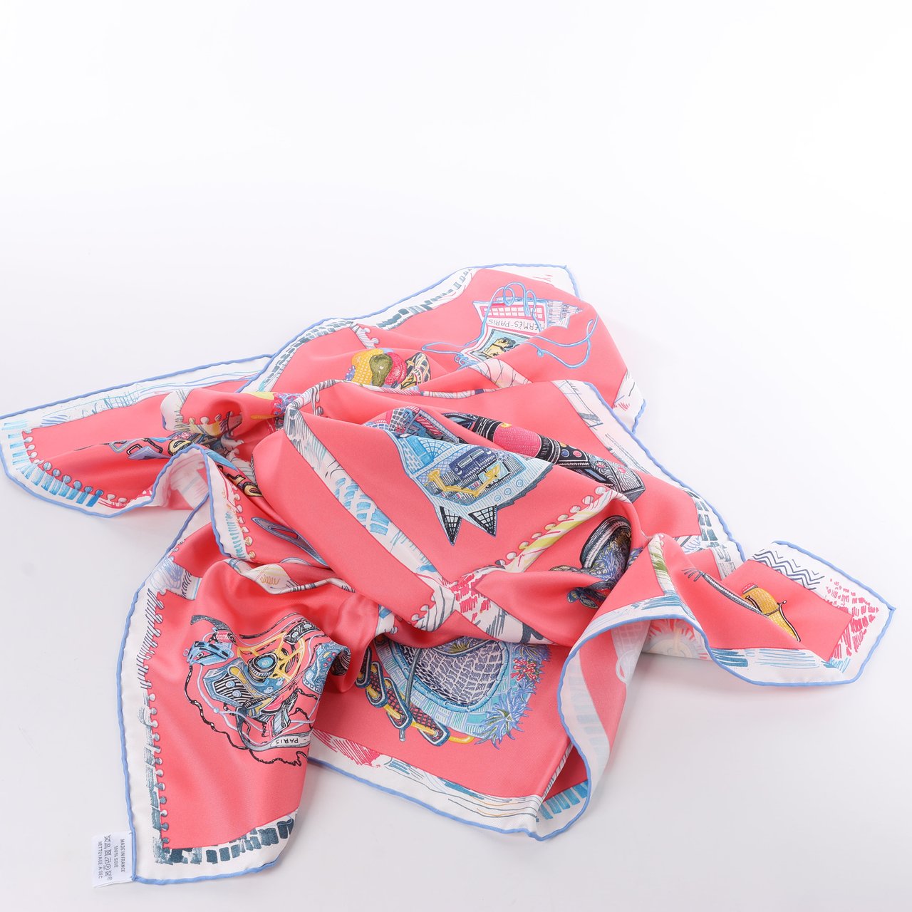 Hermès Hermès Carré 90 "Chevaloscope" Silk Scarf in Pink Roze