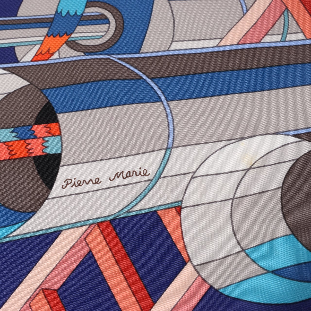 Hermès Hermès Carré 90 "D'ORGUE" Silk handkerchief in Navy Blue Blauw