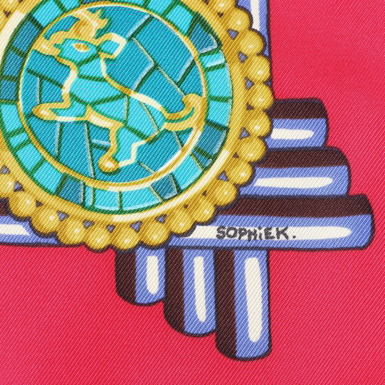 Hermès Hermès Carré 90 "HUACA PIRU" Silk handkerchief in Pink Roze