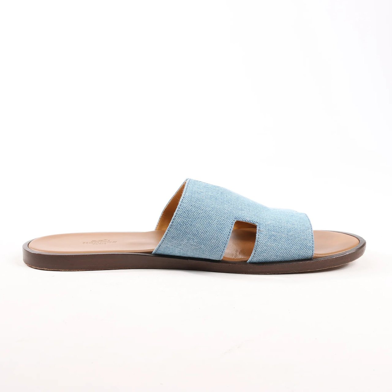 Hermès HERMES Izmir Denim Sandals in Light Blue, Size 43 EU Divers