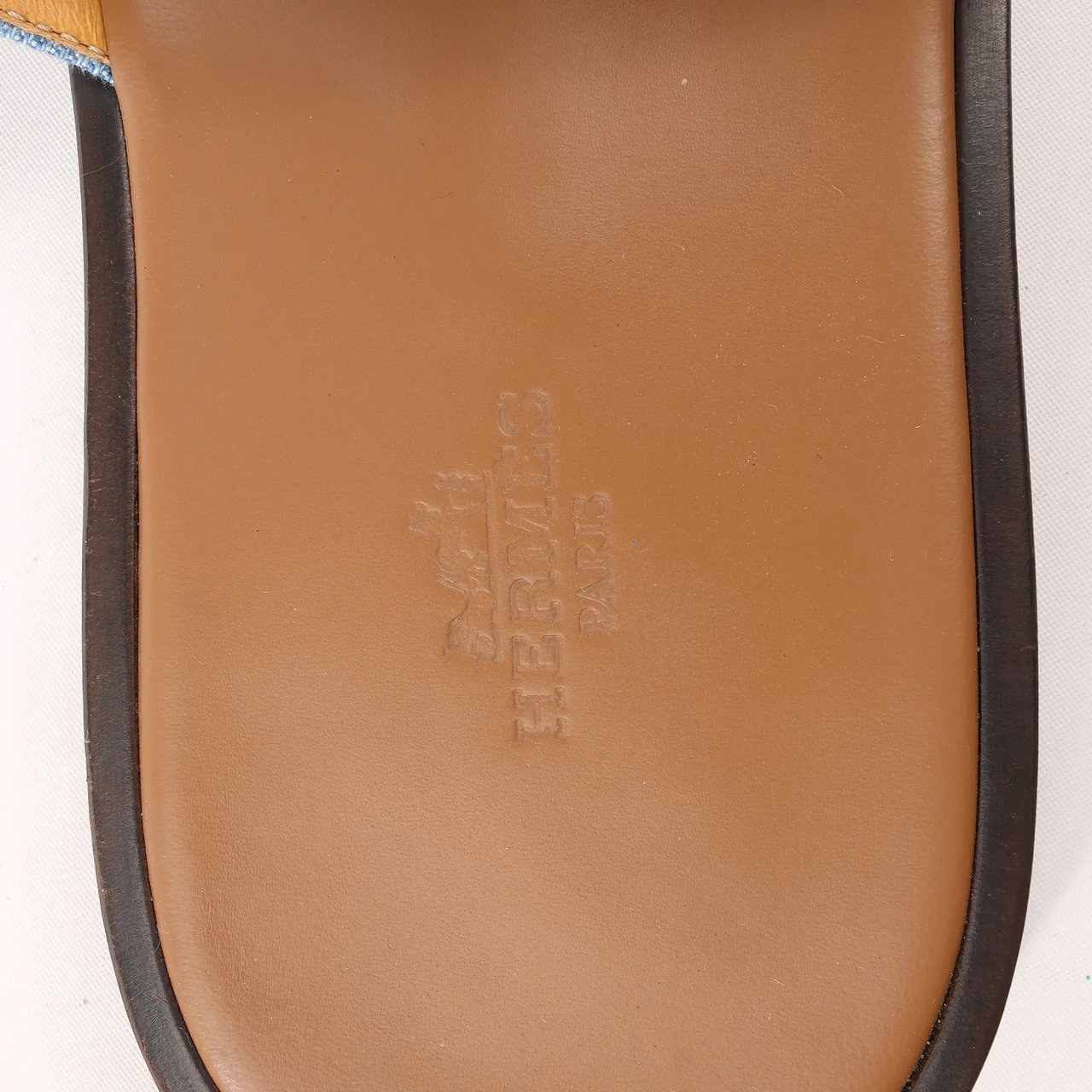 Hermès HERMES Izmir Denim Sandals in Light Blue, Size 43 EU Divers