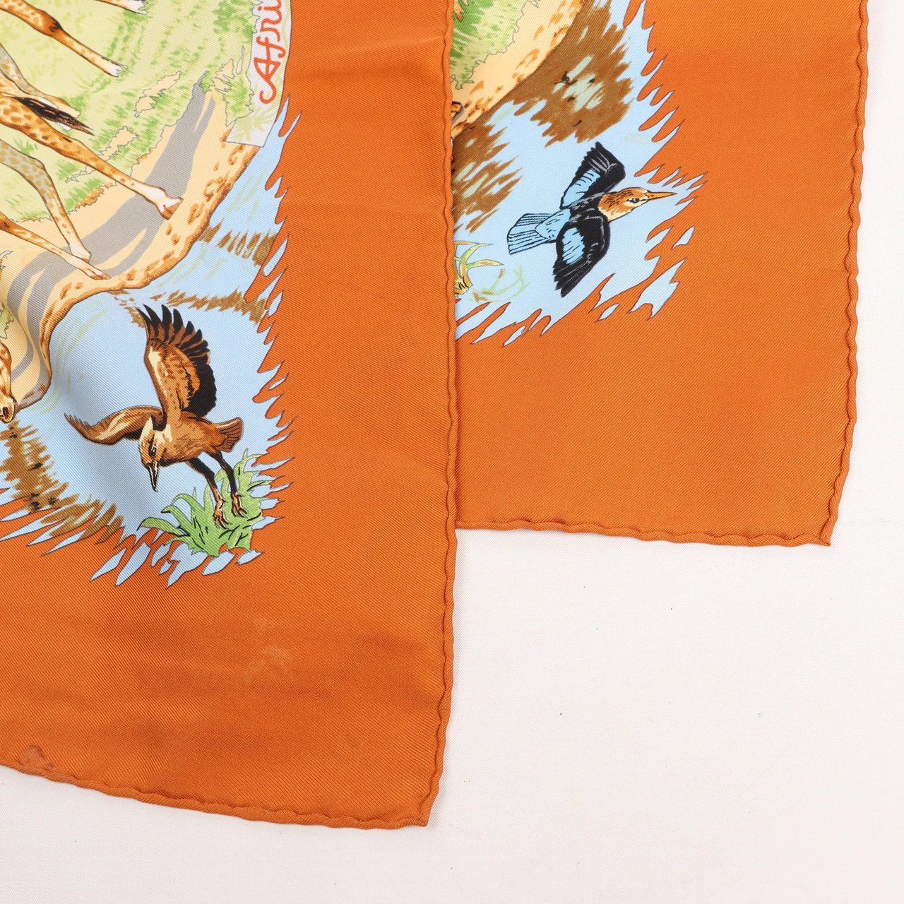 Hermès Hermès Carré 90 "AFRICA" Silk handkerchief in Brown Bruin