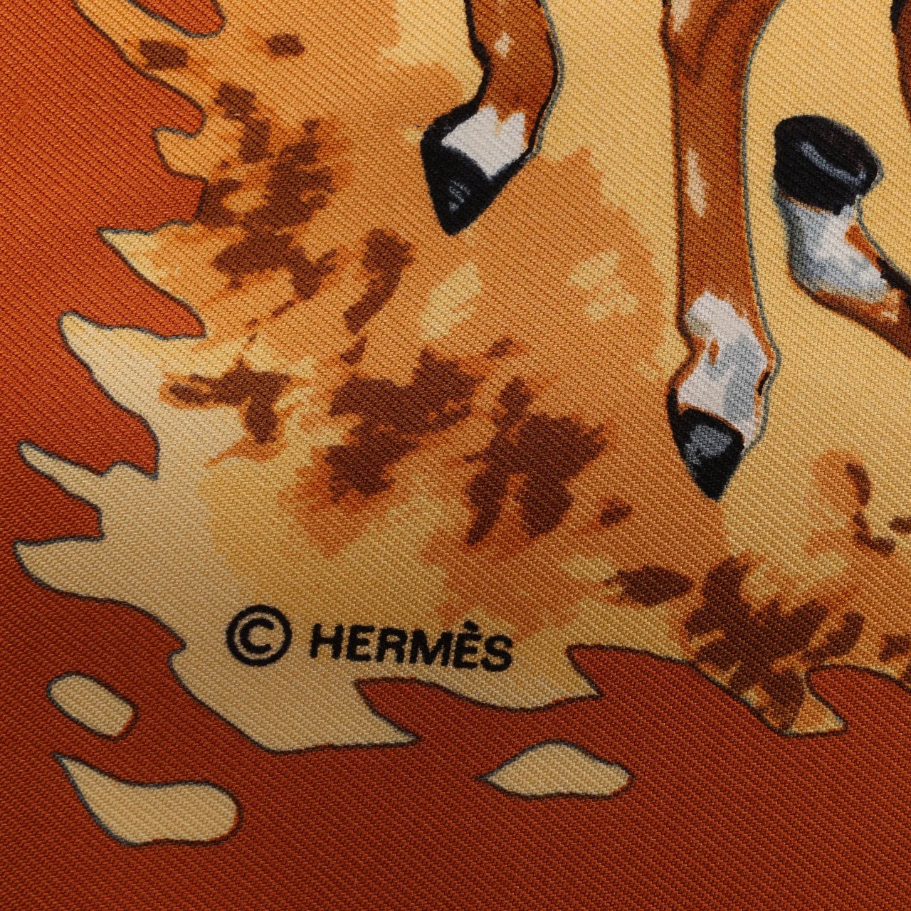 Hermès Hermès Carré 90 "AFRICA" Silk handkerchief in Brown Bruin