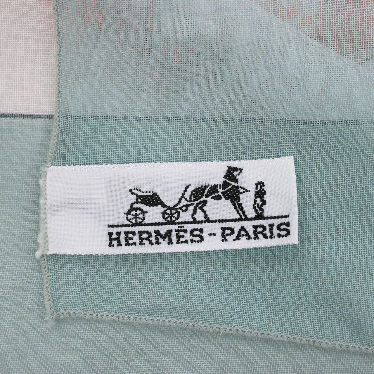 Hermès Hermès Carré "Shell" Cotton handkerchief in Blue Divers
