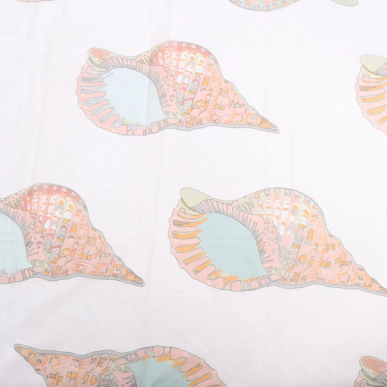 Hermès Hermès Carré "Shell" Cotton handkerchief in Blue Divers