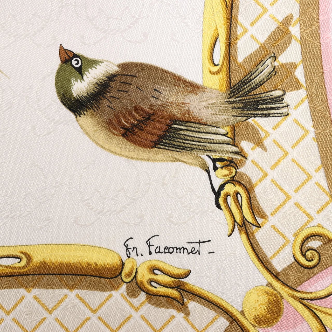 Hermès Hermès Carré 90 "La Cle des Champs" Silk handkerchief in Pink Roze